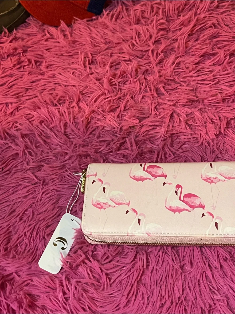 Pink Flamingo Print Zip Wallet - Women Bags